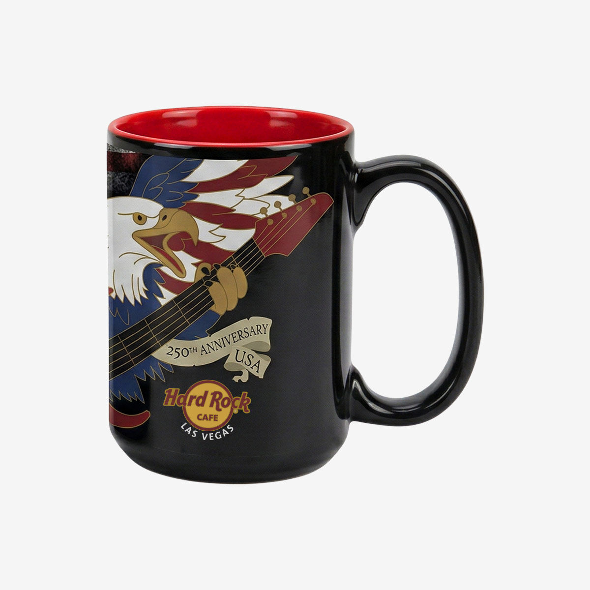 【ROCKY CUP】1パイント R刻印 made in USA Hard Rock 8oz 50th Americana Mug in Black | Online Rock Shop